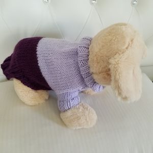 Puppy/dog knit winter sweater. Purple. New